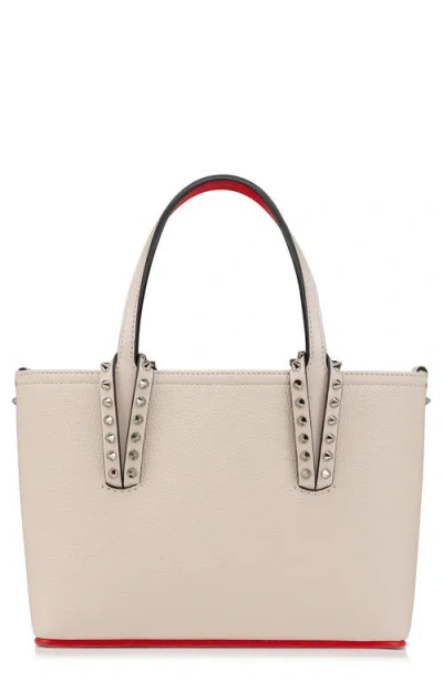 Christian Louboutin Mini Cabata Empire Calfskin Tote In F611 Leche/ Leche