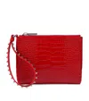 Christian Louboutin Mini Cabata Leather Soft Pouch In Red