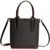 Christian Louboutin Cabata N/s Mini Tote In Grained Leather In Black/black
