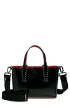 Christian Louboutin Cabata Mini Leather Tote In Bk01 Black
