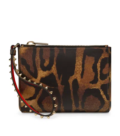 Christian Louboutin Mini Cabata Soft Leather Pouch In Red