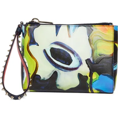 Christian Louboutin Mini Cabata Soft Leather Wristlet Pouch