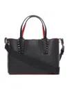 Christian Louboutin Mini Cabata Empire Calfskin Tote In Black
