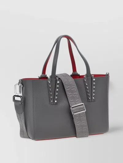 Christian Louboutin Mini Cabata Tote Bag In Gray