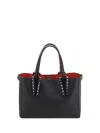 Christian Louboutin Mini Cabata Empire Calfskin Tote In Black
