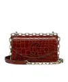 Christian Louboutin Loubi54 Chain Crossbody Small In Brown