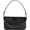 Christian Louboutin Loubila Mini Mesh Strass Shoulder Bag In Black/jet