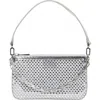 Christian Louboutin Mini Loubila Crystal Embellished Shoulder Bag In White/crystal