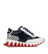 Christian Louboutin Kid's Mini Shark Flat Red Sole Runner Sneakers, Toddlers/kids In Multi