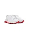 Christian Louboutin Mini Shark Sculptural-sole Leather Low-top Trainers 4-9 Yea In White