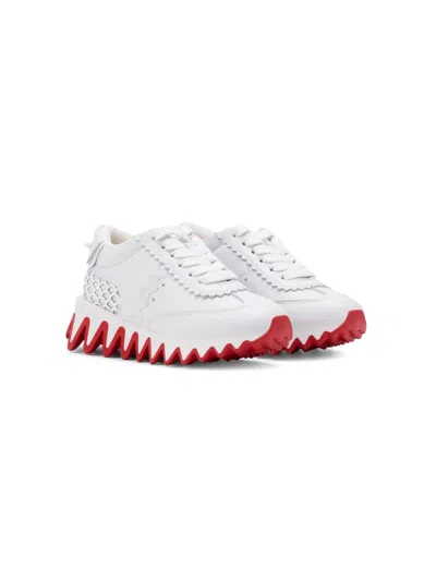 CHRISTIAN LOUBOUTIN MINI SHARK LEATHER SNEAKERS