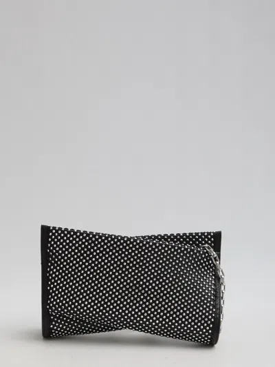 Christian Louboutin Mini Twisted Bow Clutch In Black