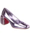 Christian Louboutin Minny Metallic Red Sole Pumps In Metallic