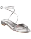 Christian Louboutin Miss Choca Leather Sandal In Silver