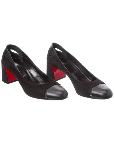 Christian Louboutin Miss Duvette 55 Suede & Leather Pump (authentic Pre-loved)