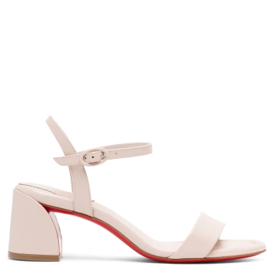 Christian Louboutin Miss Jane 55 Beige Leather Sandals