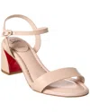 Christian Louboutin Miss Jane 55 Leather Sandal In Beige