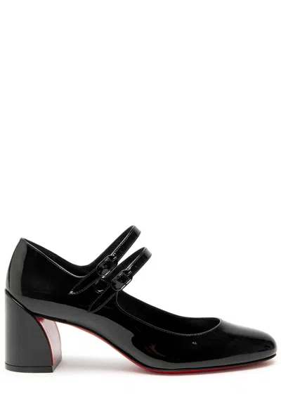 CHRISTIAN LOUBOUTIN CHRISTIAN LOUBOUTIN MISS JANE 55 PATENT LEATHER PUMPS