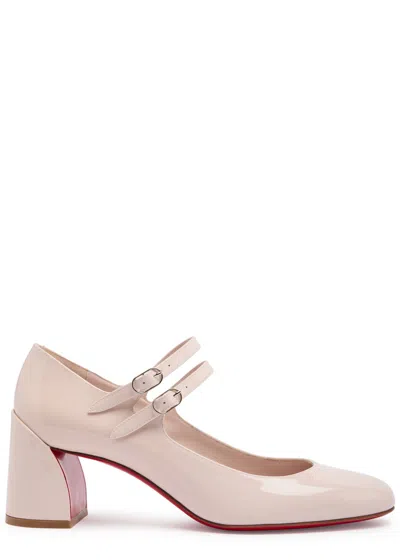CHRISTIAN LOUBOUTIN CHRISTIAN LOUBOUTIN MISS JANE 55 PATENT LEATHER PUMPS