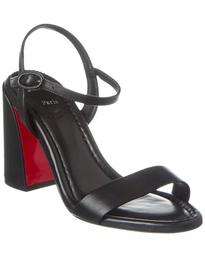 Christian Louboutin Miss Jane Nappa Leather Heeled Sandals 85 In Black