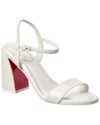 Christian Louboutin Miss Jane 85 Leather Sandal In White