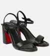 Christian Louboutin Miss Jane Nappa Leather Heeled Sandals 85 In Black