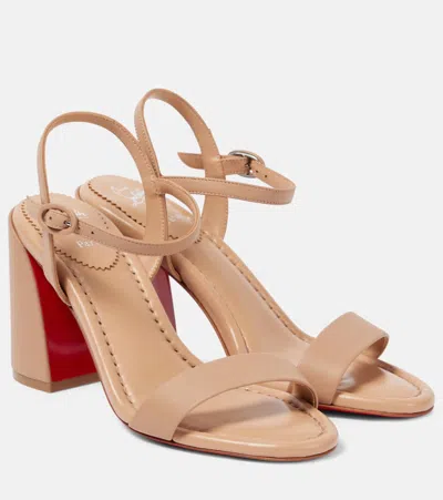CHRISTIAN LOUBOUTIN MISS JANE 85 LEATHER SANDALS