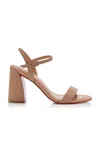 Christian Louboutin Miss Jane 85mm Leather Sandals In Nude