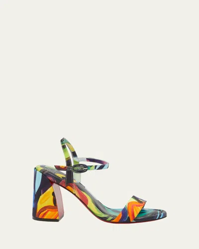 Christian Louboutin Miss Jane Multi Red Sole Ankle-strap Sandals