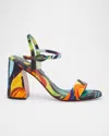 Christian Louboutin Miss Jane Multi Red Sole Ankle-strap Sandals