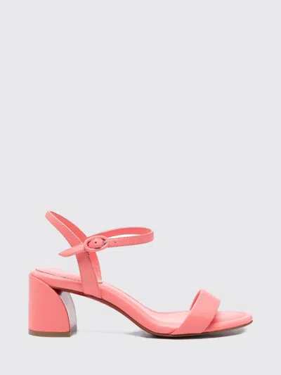 Christian Louboutin Miss Jane Nappa Leather Mid-heel Sandals With Strap In Pink