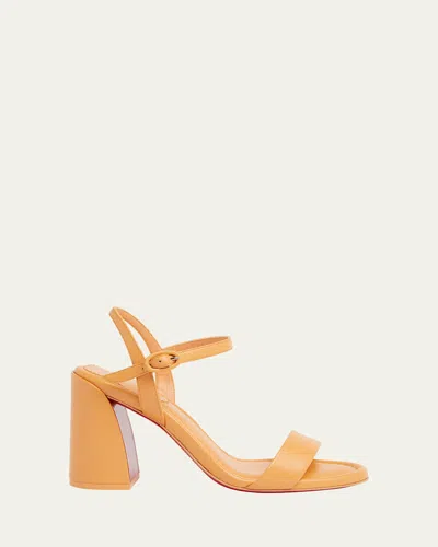 Christian Louboutin Miss Jane Red Sole Ankle-strap Sandals In Giraffe