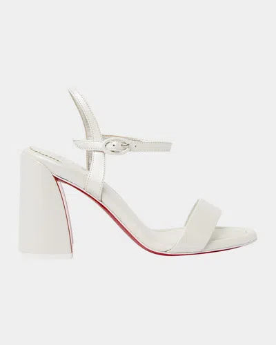 Christian Louboutin Miss Jane Red Sole Sandals In Bianco