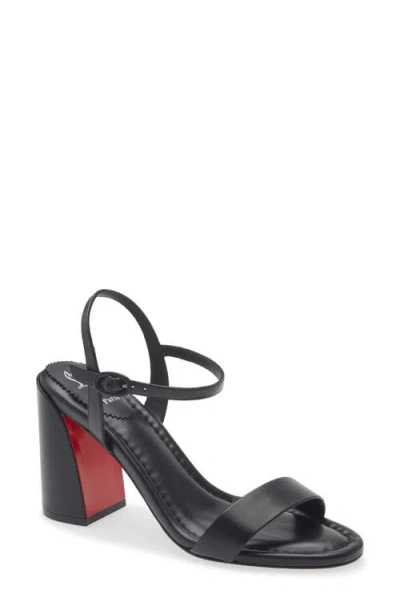 Christian Louboutin Miss Jane Nappa Leather Heeled Sandals 85 In Black
