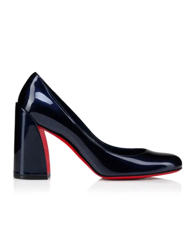 Christian Louboutin Miss Sab 85 Patent Perle/lining In Blue