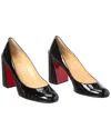 Christian Louboutin Cadrilla Patent Block-heel Red Sole Pump In Black