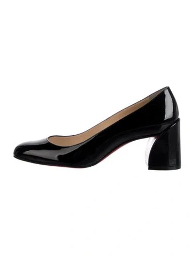 Pre-owned Christian Louboutin Miss Sab Patent Leather Pumps In Black