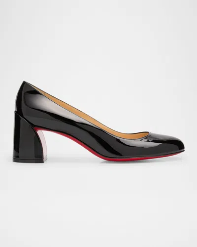 CHRISTIAN LOUBOUTIN MISS SAB PATENT RED SOLE PUMPS