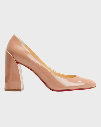CHRISTIAN LOUBOUTIN MISS SAB PATENT RED SOLE PUMPS
