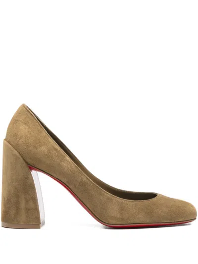 Christian Louboutin Miss Sab Suede Leather Pumps In Brown