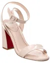 Christian Louboutin Miss Sabina 85 Patent-leather Heeled Sandals In White