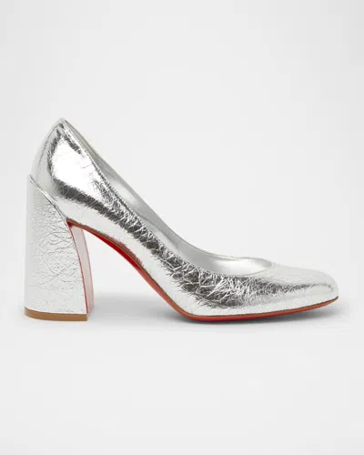 CHRISTIAN LOUBOUTIN MISS SABINA METALLIC RED SOLE PUMPS