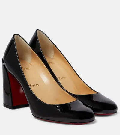 Christian Louboutin Miss Sab Patent Leather Pumps 85 In Black