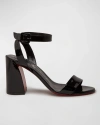 Christian Louboutin Miss Sabina Red Sole Ankle-strap Sandals In Black