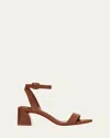 Christian Louboutin Miss Sabina Red Sole Ankle-strap Sandals In Cuoio