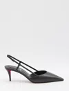 Christian Louboutin Pointed Toe Sling Back Stiletto Pumps In Black