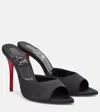 Christian Louboutin Miss Z 100 Crêpe Satin Mules In Black