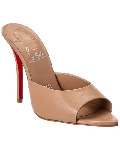 Christian Louboutin Miss Z 100 Leather Mule In Brown