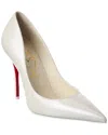 Christian Louboutin Women Miss Z 100mm Pumps In Pearlescent Leather In White