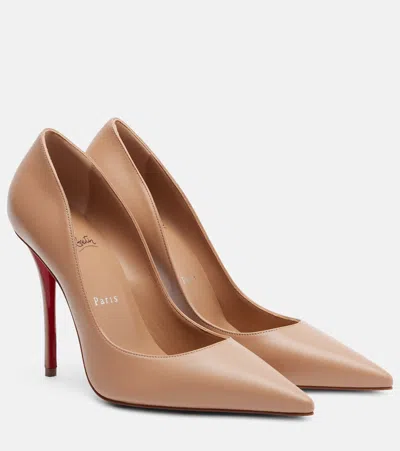 Christian Louboutin Miss Z 100 Leather Pumps In Brown